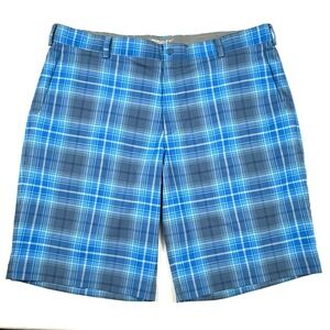 Nike‎ Golf Mens 40 Blue Plaid Dri-FIT Tour Performance Shorts